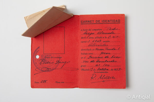 Spanish Civil War - Madrid Works and Fortification Command Card