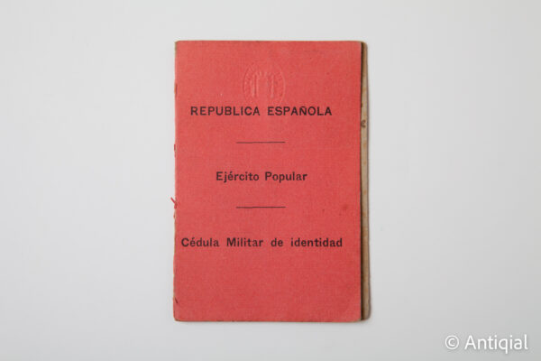 Guerra Civil - Carnet Ejército popular sanidad - República Española - Sanidad