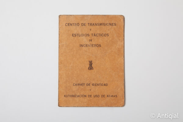 Spanish Civil War - Identity card Center for transmissions and tactical studies of engineers