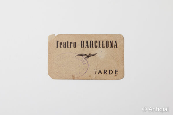 Spanish Civil War - Barcelona Collectivized Theater Ticket CNT- UGT