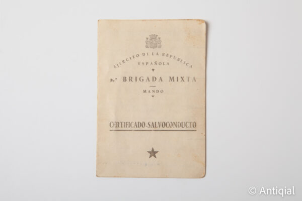 Guerra Civil - Salvoconducte 2a Brigada Mixta "Mando"