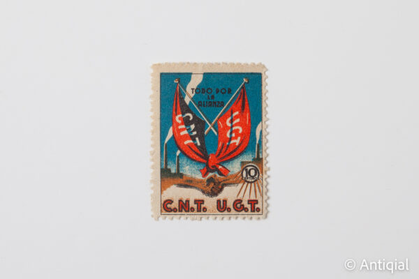 Spanish Civil War - Stamp CNT-UGT 10 cents