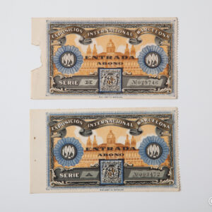 Second Spanish Republic - Ticket to visit the Barcelona Exhibition of 1929