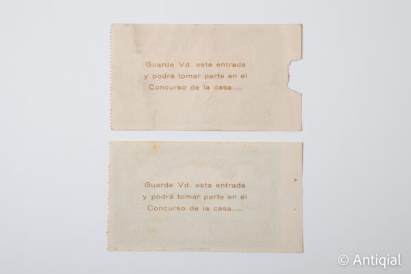Second Spanish Republic - Ticket to visit the Barcelona Exhibition of 1929