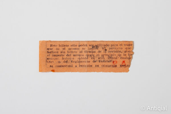 Second Spanish Republic - Tram Ticket April 14