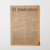Spanish Post-war - Newsletter El Syndicalist Época 3 no. 1. Anarchism