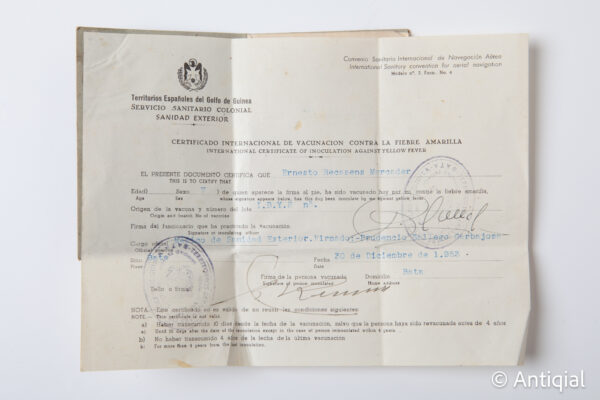 Dictadura franquista - Carnet sanitari Guinea