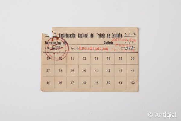 Spanish Post-war - CNT quotation no. 162