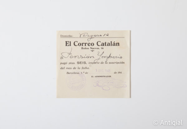 Spanish Post-war - Correo Catalan subscription