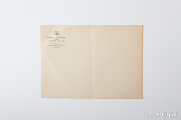Guerra Civil - Papel de carta Cuartel General Ejército del Este