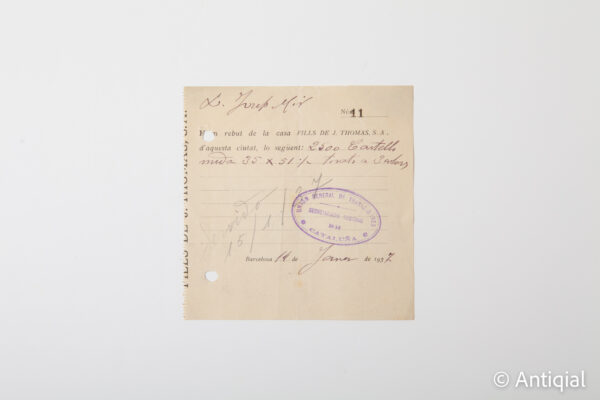 Spanish Civil War - Received Thomas graphic arts collectivized no. 11