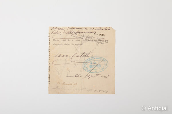 Spanish Civil War - Received Thomas graphic arts collectivized no. 238