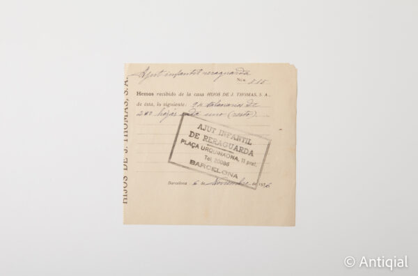 Spanish Civil War - Received Thomas graphic arts collectivized no. 515