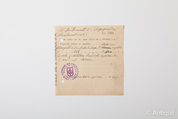 Spanish Civil War - Received Thomas graphic arts collectivized no. 590