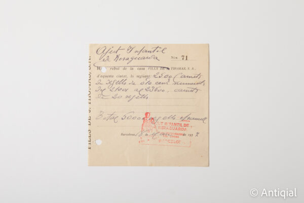 Spanish Civil War - Received Thomas graphic arts collectivized no. 71